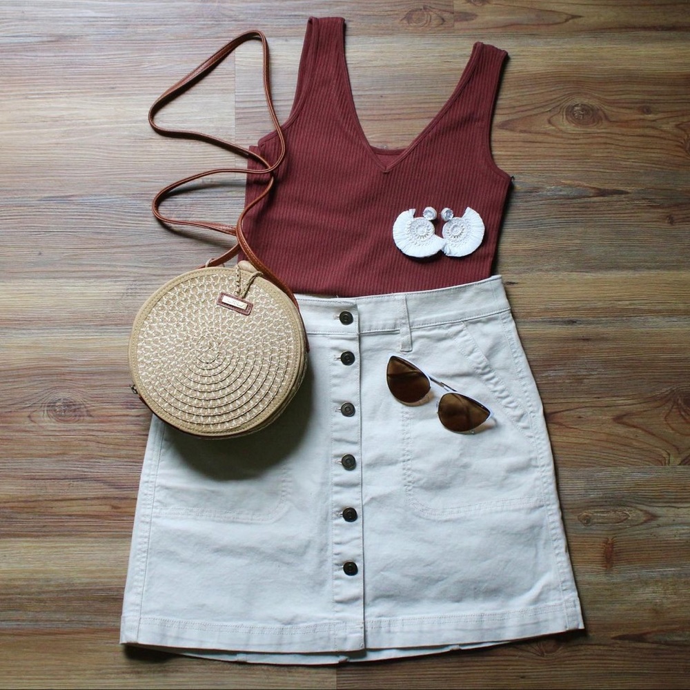White mini Skirt